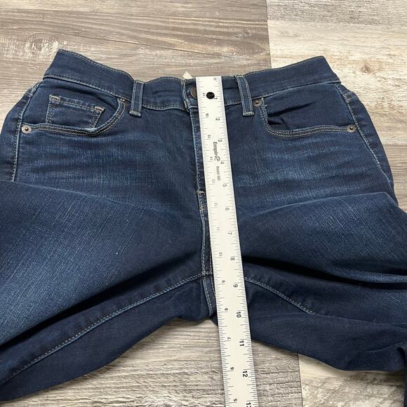 Levis Premium Dark Wash Blue Womens 26x27 Curvy Straight Stretch Jeans Red Tab - Picture 9 of 15